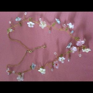 Hand made one of a kind flower bead necklace